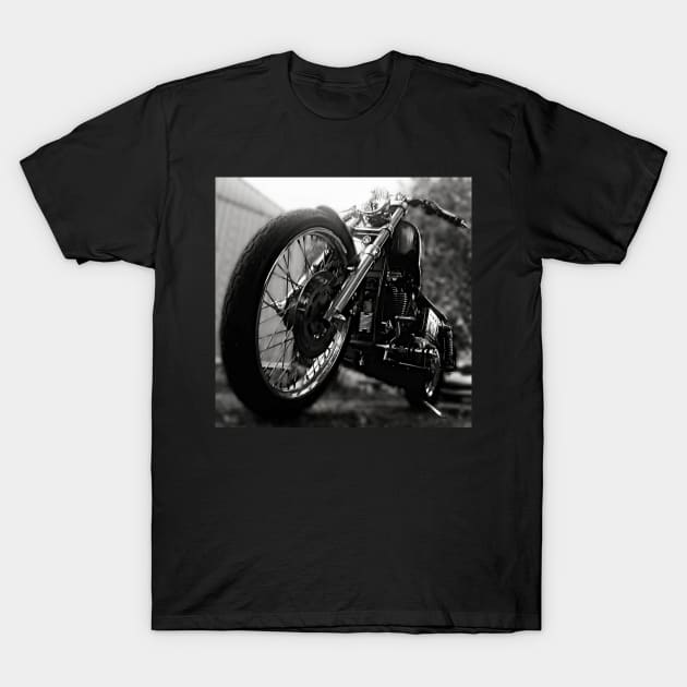 Motorcycle Black & White T-Shirt by Atomus